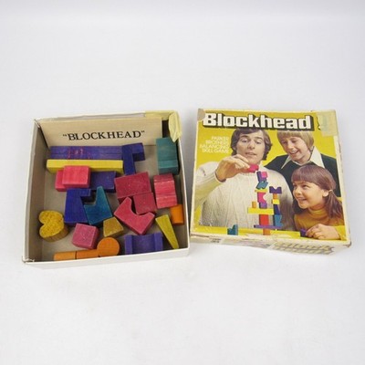 1975 Parker Brothers BLOCKHEAD Dexterity Game Block Stacking Complete FAIR