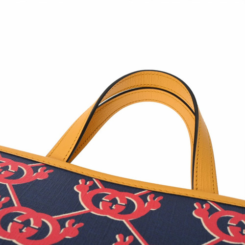 Gucci Children'S Navy/Red/Yellow 605614 Leather/Gg - Bild 4 von 10