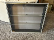 Perspex Fronted Shallow Display Cabinet With 2 Glass Shelves
