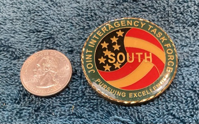 #ad #ad JOINT INTERAGENCY TASK FORCE South CHALLENGE COIN Presented For Excellence $38.50