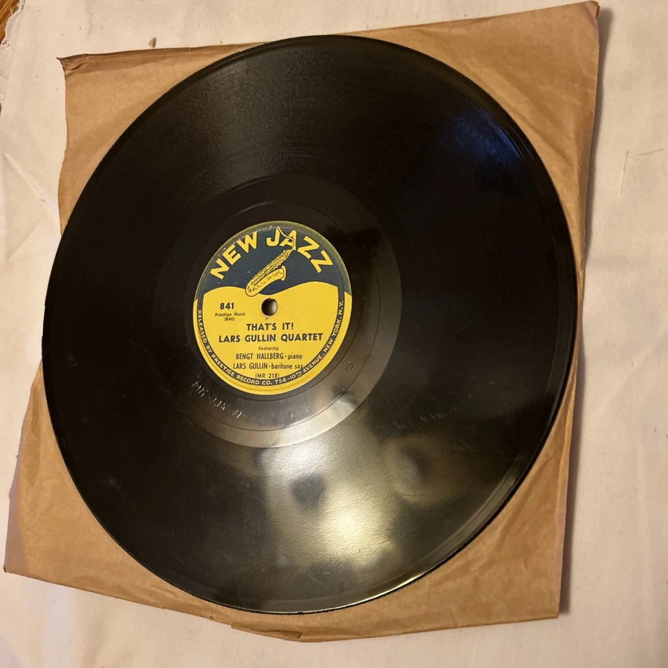 LARS GULLIN QUARTET - VERY RARE Jazz 10" Mono New Jazz-THATS IT/ALL YOURS Foto 3 de 4