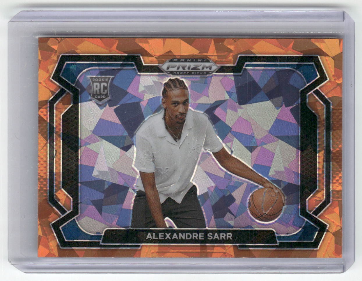 2024 Panini Prizm Draft Picks #52 Alexandre Sarr Prizms Orange Ice