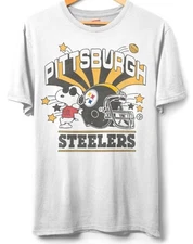 Pittsburgh Steelers Snoopy classic white short sleeve t-shirt QT5142