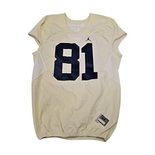 Dan Jokisch Michigan Wolverines 81 2016 Practice Used White Jordan Brand Jersey