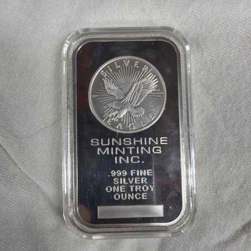 1 Troy oz Sunshine Mint .999 Fine Silver Bar Mint Mark
