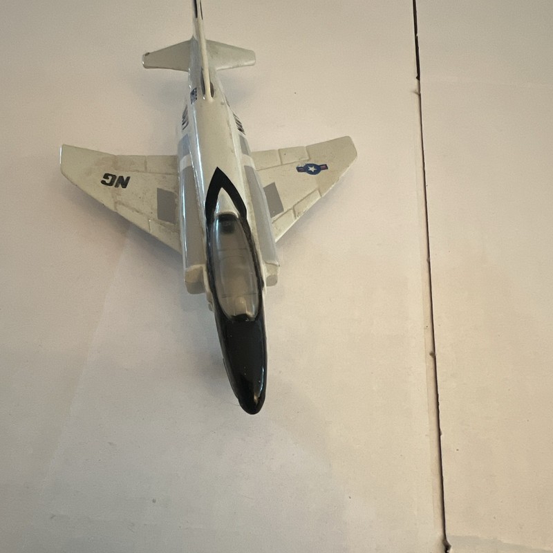 Matchbox Diecast F-4 Phantom II US Navy Military Airplane White/Black 1973