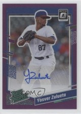 2023 Panini Donruss Purple Prizm 4/99 Yosver Zulueta #RPS-YZ Auto 4z8