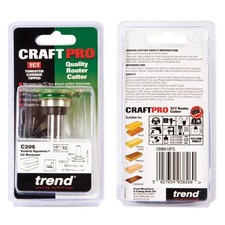 Trend C206x1/2TC CraftPro Guided Aquamac 63 / Aquatex P6 Recesser Router Cutter