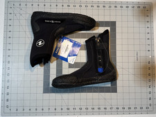 Aqua Lung Men s Superzip Dive Boots 5mm Black Blue Size 7 Brand New