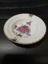 Vintage Floral 3.5" Ceramic Ashtray 1940's Made In Japan