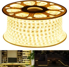 110V Led Strip Light Led Rope Lights Outdoor Indoor Use 3000K Warm White Waterpr