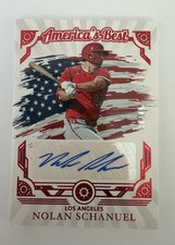 2025 Panini Boys of Summer America's Best Signatures Red /49 Nolan Schanuel Auto
