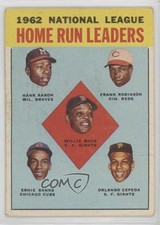 1963 Topps League Leaders Blank Back Hank Aaron Frank Robinson Willie Mays 0ls