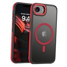 Magnetic for iPhone 16e Case 2025 [Compatible with Magsafe] Red/Black