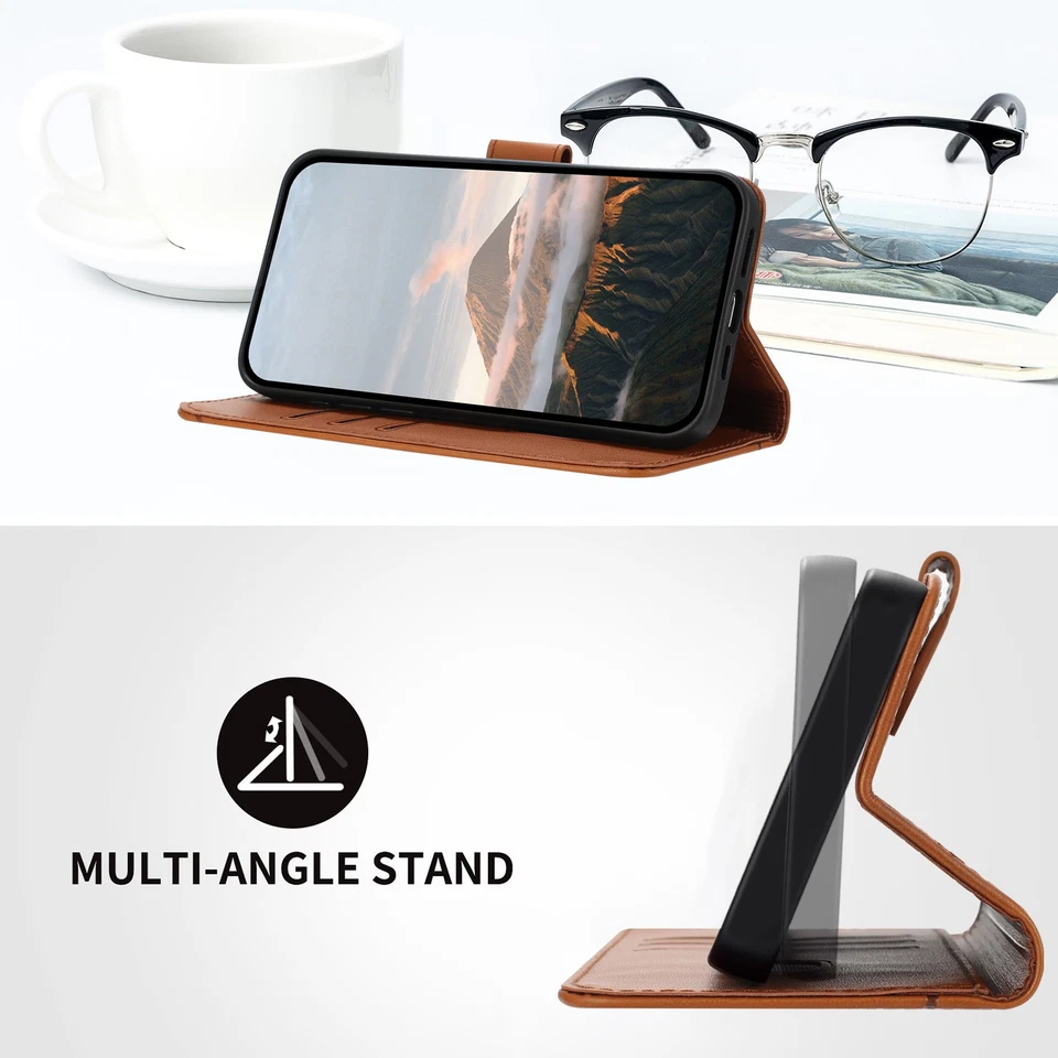 For Xiaomi Redmi K60 Ultra Note 13R 11R 13 14 Pro Plus Wallet Flip Stand Cover - Image 3 of 4