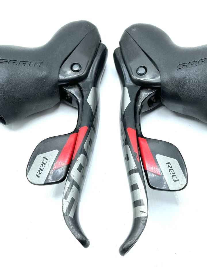 Palancas de cambio/freno de doble grifo SRAM rojas 2x10 velocidades 2ª generación Foto 2 de 4