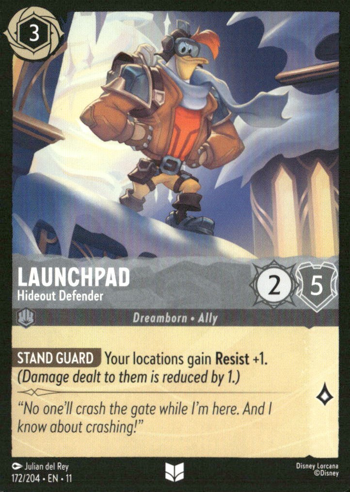 Launchpad - Hideout Defender 172/204 Uncommon Winterspell Lorcana Near Mint
