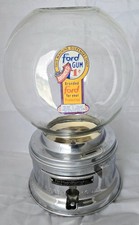One Cent Ford Gumball Machine with Glass Globe