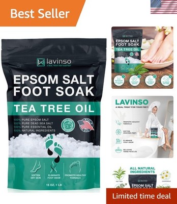 Refreshing Tea Tree Oil Foot Bath - Softens Calluses and Cracked Heels (1 LB)