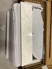Reallnaive 1 Pc 22"x4" Marble Sidesplash for Bathroom Vanity (Carrara White)