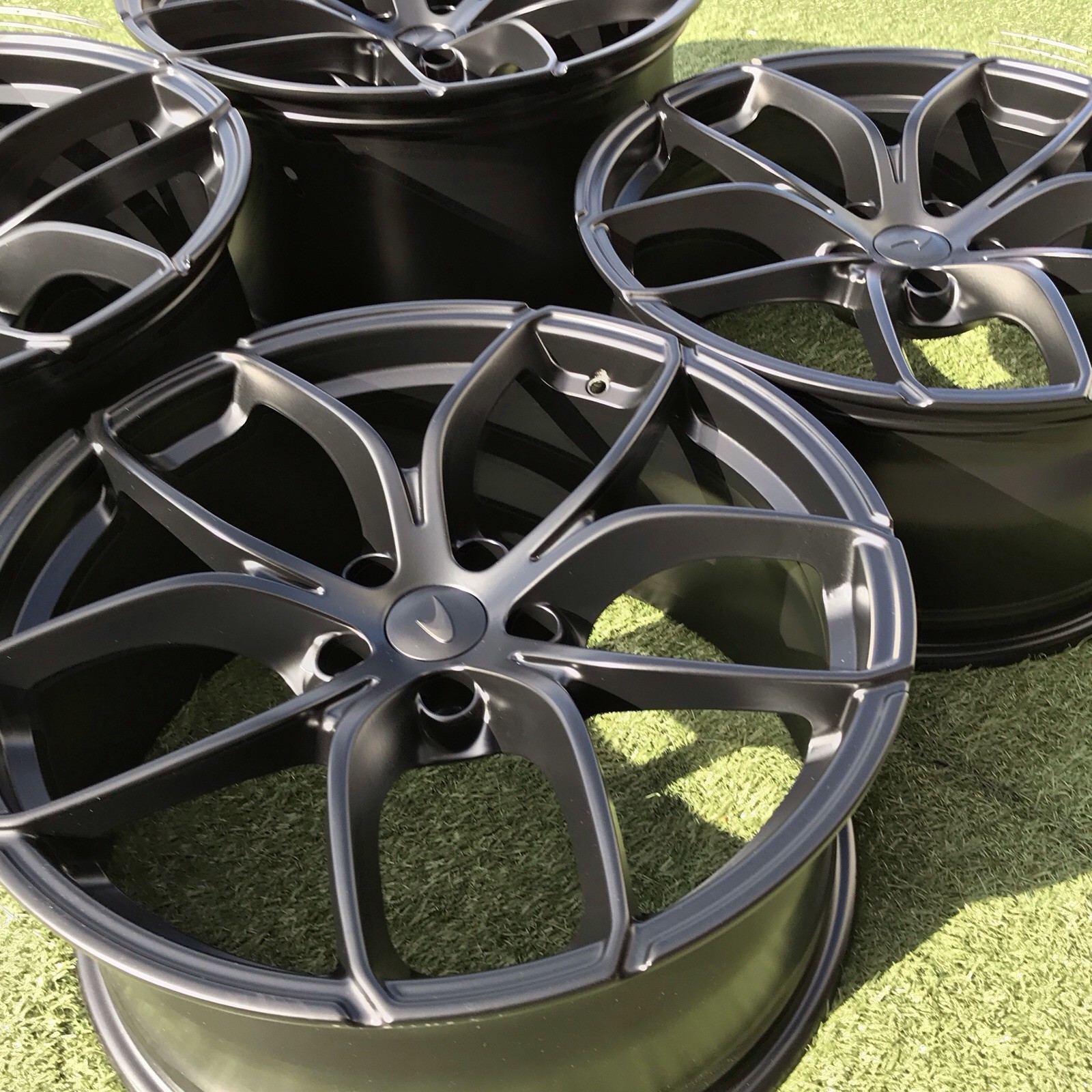 19 20 MCLAREN RIMS OEM STOCK FACTORY SET 4 720S WHEELS GENUINE Satin Black