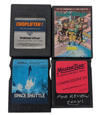 Commodore 64 C64 Loose Game Cartridges Lot 4 Choplifter Congo Space Type PARTS
