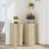 PflanzenstäNder 2 Stk. Sonoma-Eiche 30X30X70 Cm Holzwerkstoff