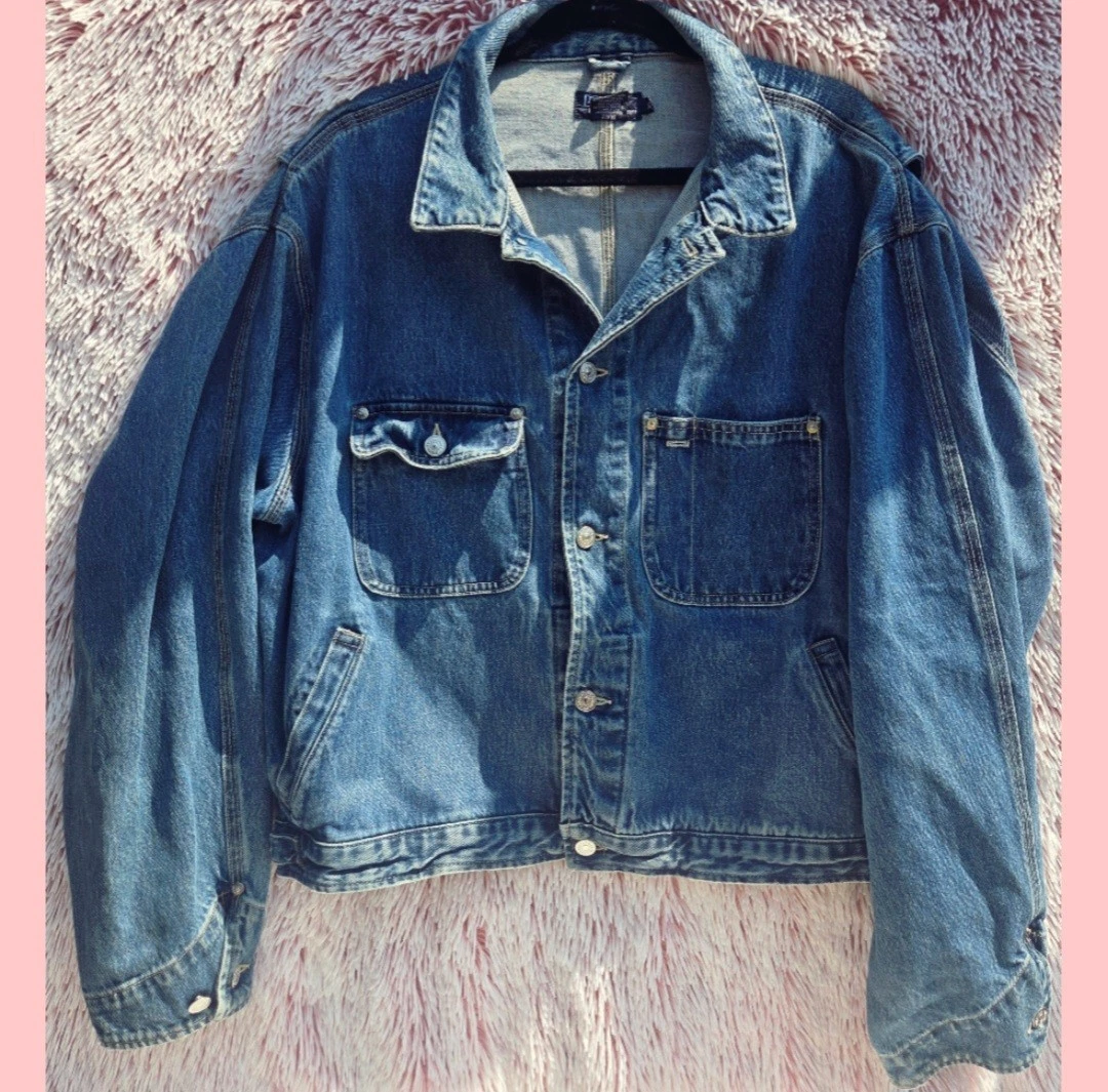 vintage polo ralph lauren denim jacket products for sale | eBay