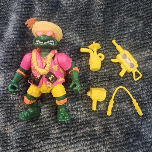 Vintage 1992 TMNT Beachcombin Mike Sewer Spittin Teenage Mutant Ninja Turtles