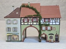 FALLER 424 H0 SCHWABENTOR MIT ECKHAUS fertig gebaut SAMMLER VINTAGE MÄNGEL 