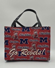 University of Mississippi Ole Miss Rebels Red/Wht/Blue Fashion Tote Womens Med