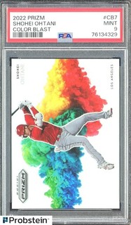 2022 Panini Prizm Color Blast #CB7 Shohei Ohtani Angels SSP CASE HIT PSA 9 OTTIME CONDIZIONI