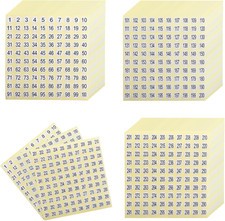 4500 Pcs 1-300 Number Stickers, Small Number Stickers Labels