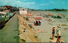 York Beach and Cottages along Long Sands Maine Vintage Postcard