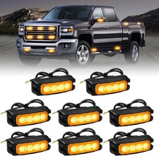 8pcs Sync Led Strobe Lights Truck Grill Emergency Flash Warning Lights