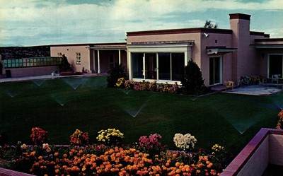Postcard governors mansion, Santa Fe, New Mexico