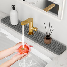 24'' Longer Faucet Mat for Kitchen Sink Diatomite Stone Super Fast Drying Ston