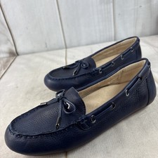 Vionic Virginia Sz 6 Leather Black Bow Moccasins Women s Driving Loafers