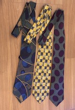 3 Men's Neckties - Set of 3 - Silk - Various Designs