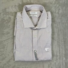 Calvin Klein Mens Slim Fit Performance Non-Iron Dress Shirt Fig Check 16 32/33 L