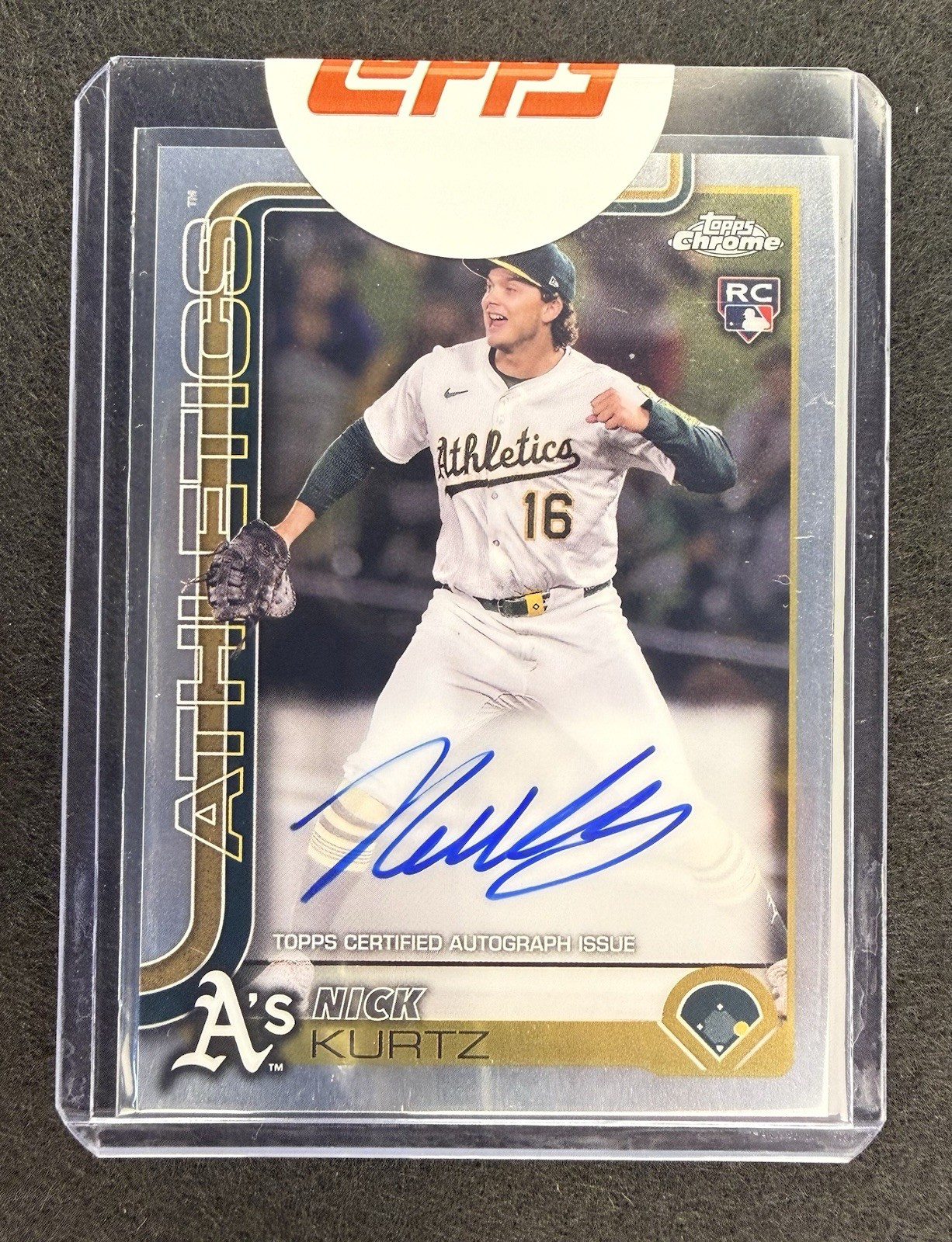 2025 Topps Chrome Nick Kurtz On Card Auto RC Rookie Autograph A's | RA-KU