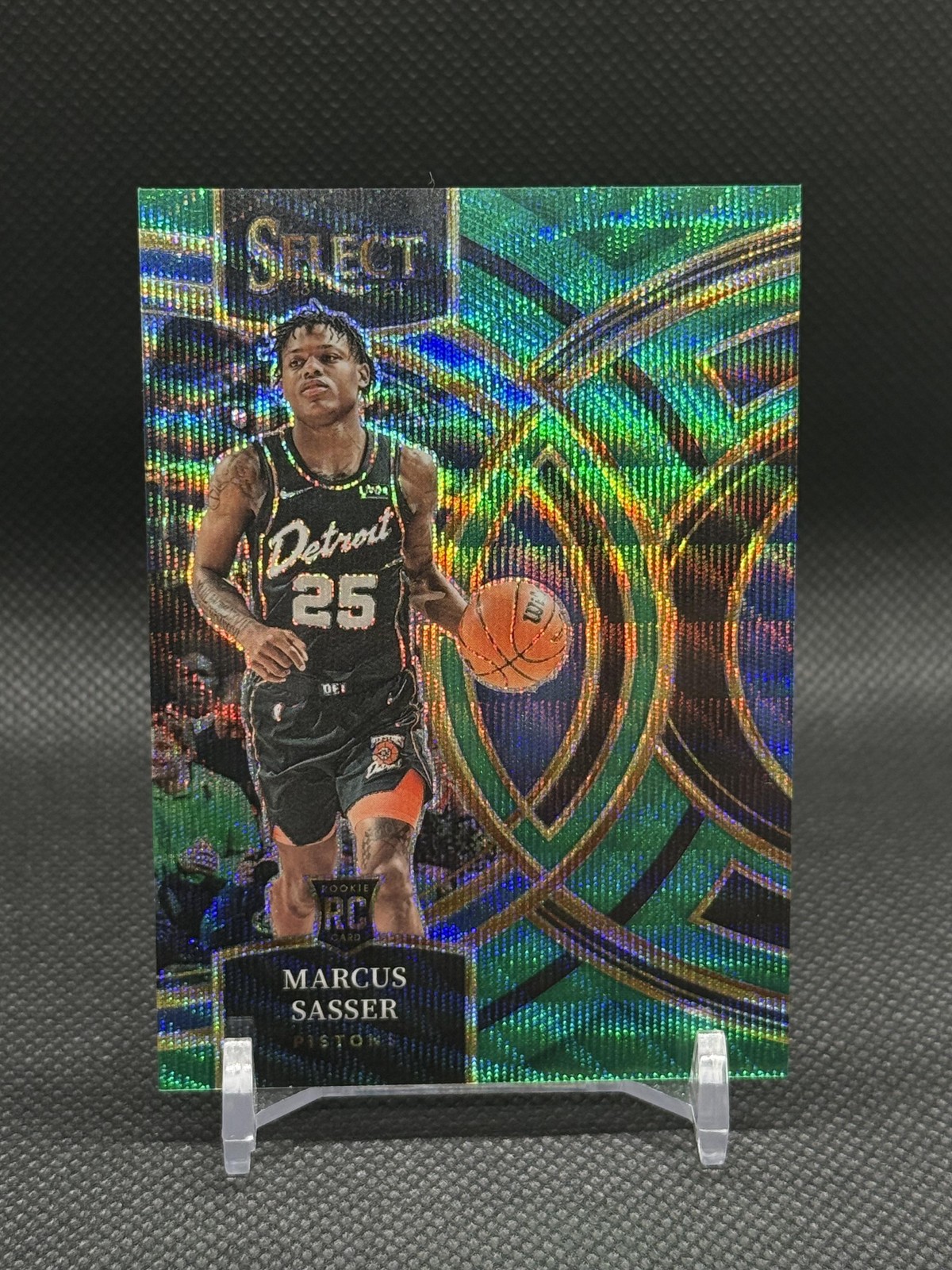 2023-24 Panini Select #114 Marcus Sasser Rookie Green Wave Prizms #/50 RC