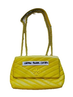 Tory Burch Kira Chevron Powder Coated Convertible Bag EUC
