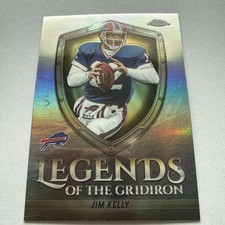 Topps Chrome 2025 Jim Kelly Legends Refractor LOG-4 Buffalo Bills NFL