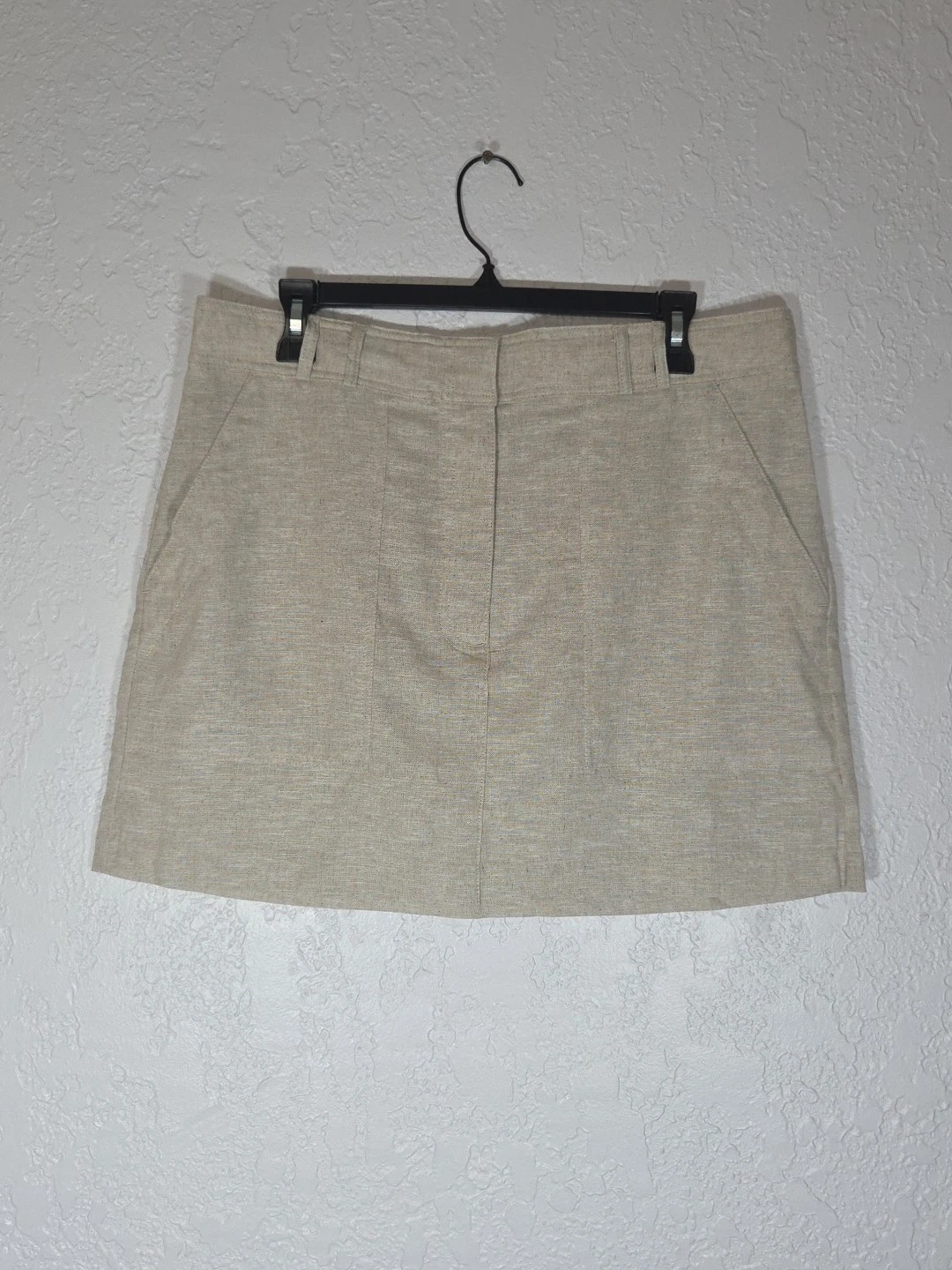 Rachel Zoe Women’s Linen Beige Skirt With Pockets– Size 10