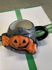 HALLOWEEN HYDE & EEK! Earthenware PUMPKIN Coffee Cup Mug Jack-o'-lantern 🎃 — photo 1