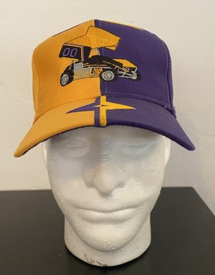 Vintage Outlaw Sprint Car Shockwave Hat Bushwhackers Tazz Strapback Nascar Cap