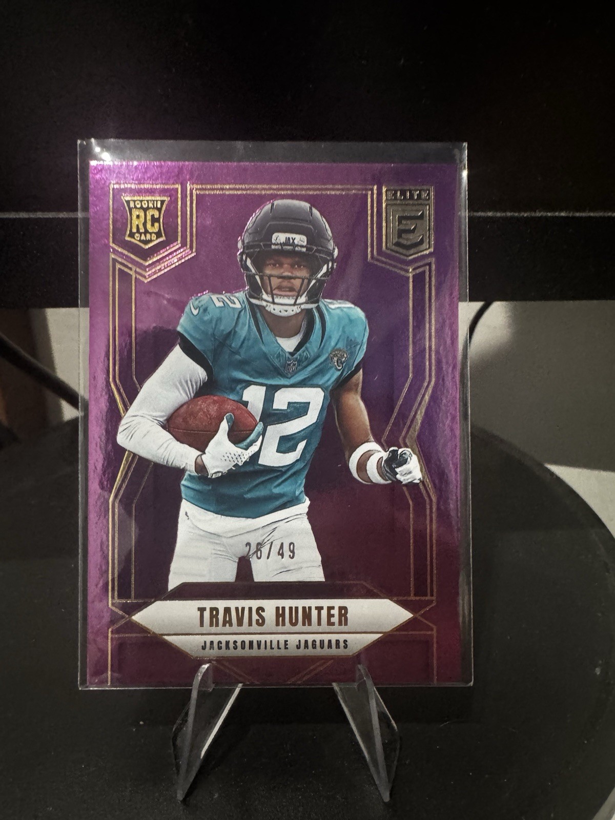 2025 Donruss Elite Travis Hunter /49 RC PURPLE #114 Jaguars
