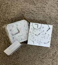 White Small Alarm Clock New In The Box
