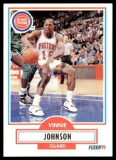1990-91 Fleer Vinnie Johnson Detroit Pistons #57